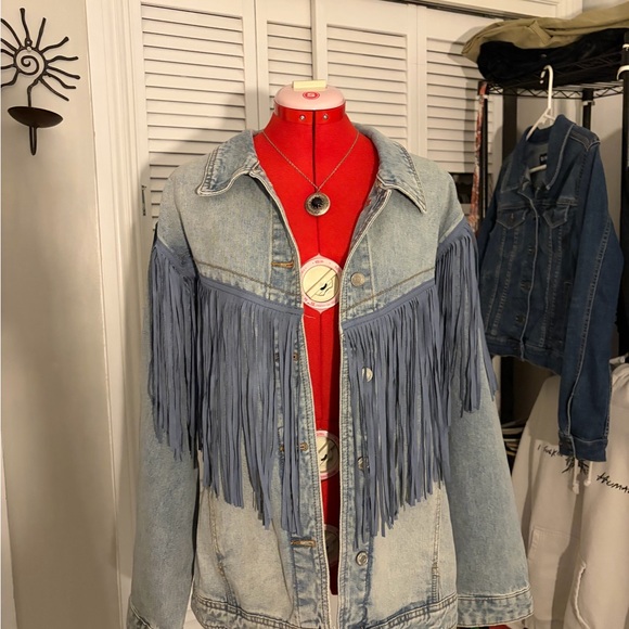 JODIFL Jackets & Blazers - Women's Western Chic Denim Jacket with Fringe